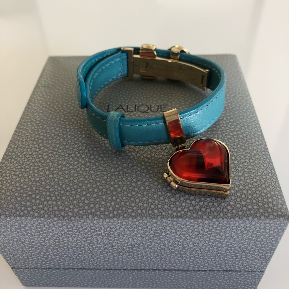 Lalique heart locket bracelet